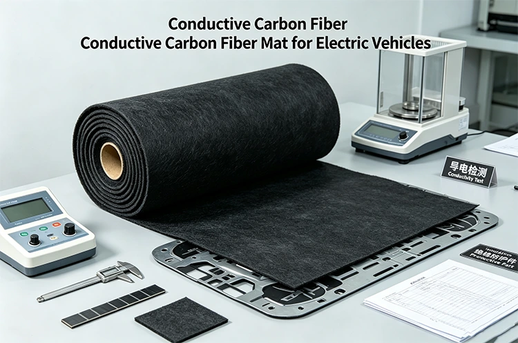 Conductive Carbon Fiber Mat for Electric Vehicles